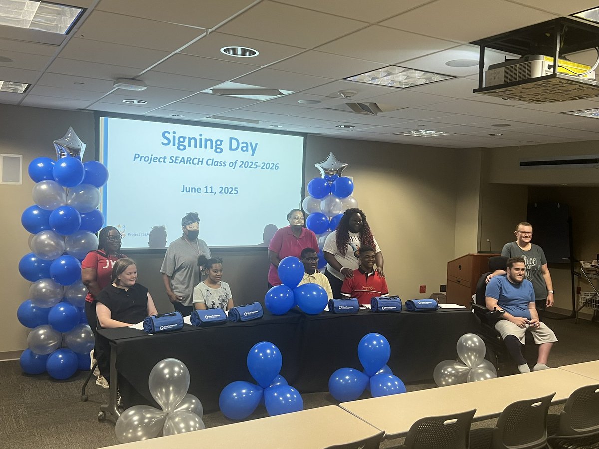 Happening NOW…Project Search Signing Day!!! Project Search is a year-long internship program for students with disabilities that takes place at JMCGH. It provides students a chance to explore careers and develop transferable job skills!! We are Helping Ensure Resources and
