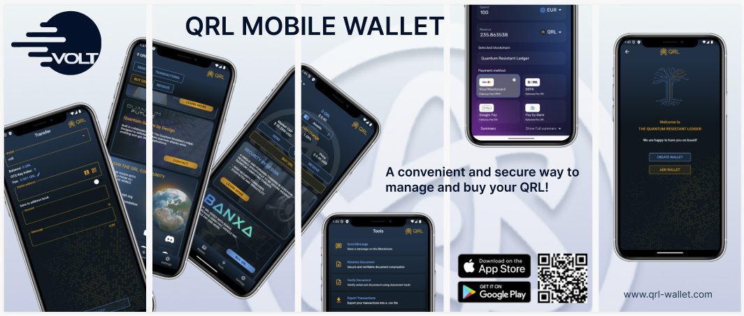 DevelopmentVolt's tweet image. 🚀 Discover the #QRL Mobile Wallet!
Store, send, and buy your $QRL anytime, anywhere—securely and easily from your smartphone.
Download and try it yourself!
🔗 qrl-wallet.com
