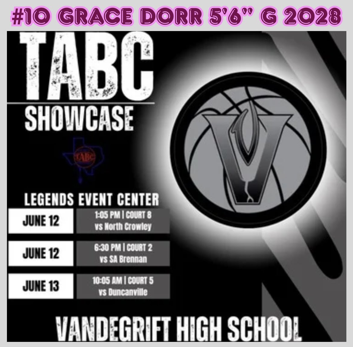 Phoenix Select (@phoenixselect) on Twitter photo 2028 <a href="/GraceDorr2/">Grace Dorr</a> is playing with her <a href="/VandegriftGBB/">Vandegrift Girls Basketball</a> varsity squad in Bryan on June 12-13๐ฅLetโs goโผ๏ธ 2028 <a href="/GraceDorr2/">Grace Dorr</a> is playing with her <a href="/VandegriftGBB/">Vandegrift Girls Basketball</a> varsity squad in Bryan on June 12-13๐ฅLetโs goโผ๏ธ
