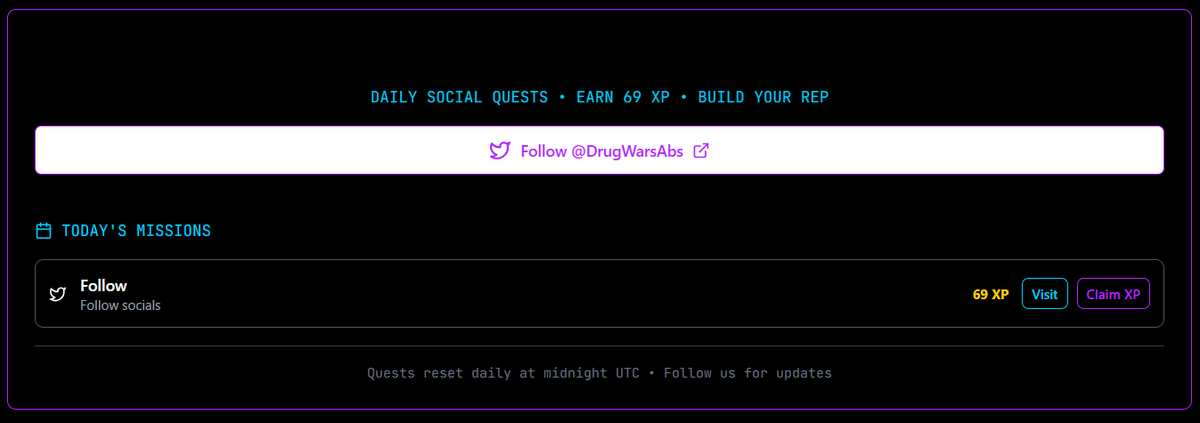 Cooked up the #NeonCartel Quest system for the #DrugWars game..  take a look