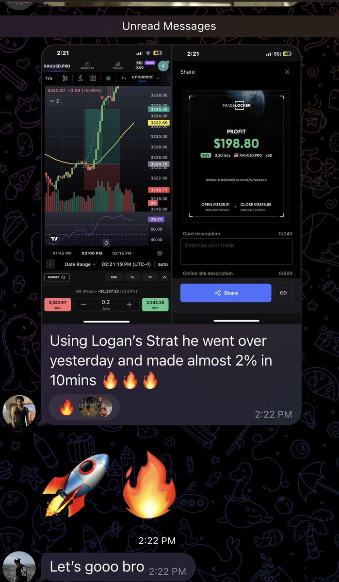 itsloganmeyer's tweet photo. Love seeing success from people willing to work on their goals , trading can be a team effort just surround yourself with likeminded individuals 🔥 #NMC💵 https://t.co/Aqq0MEBq4D