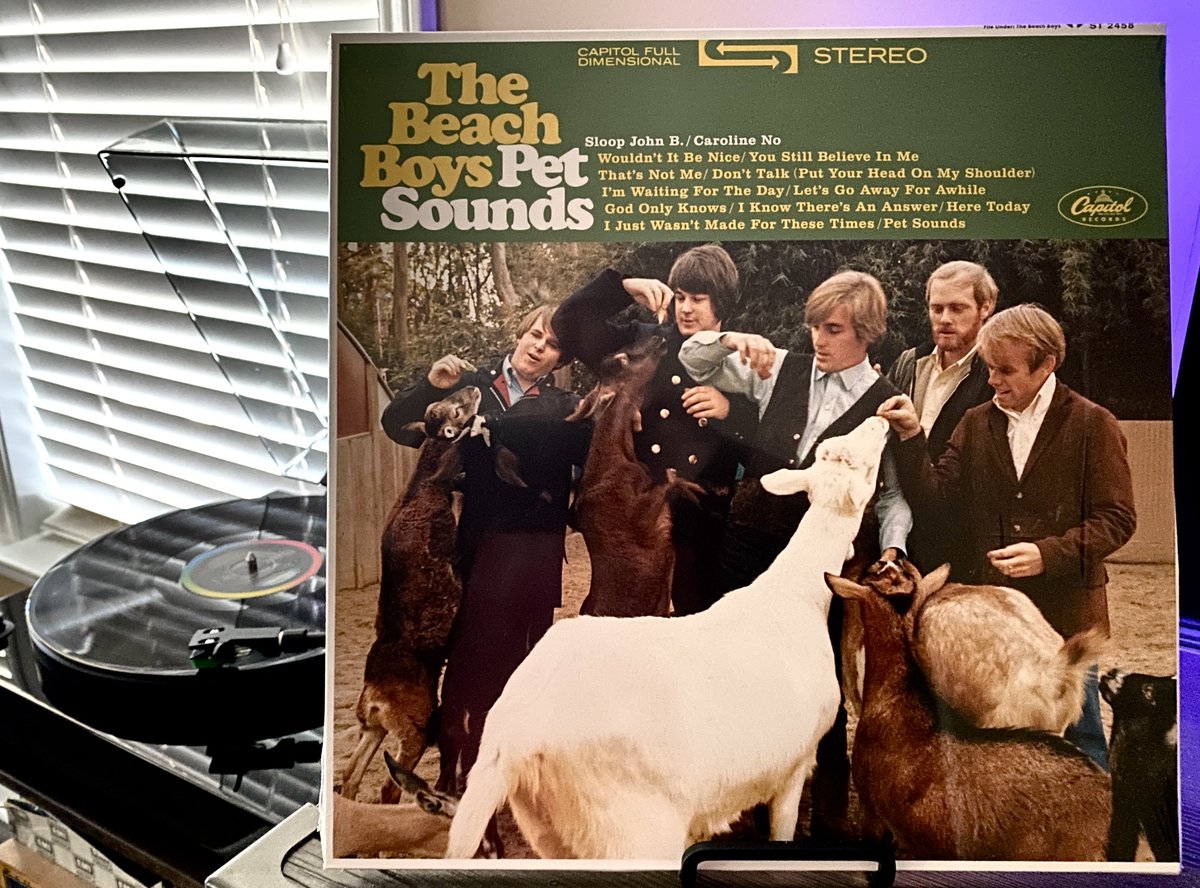 It's kinda fitting... an album considered by many to be the G.O.A.T. would have actual goats on the cover 🐐🎧 🎶 R.I.P. Brian Wilson  #vinylrecords