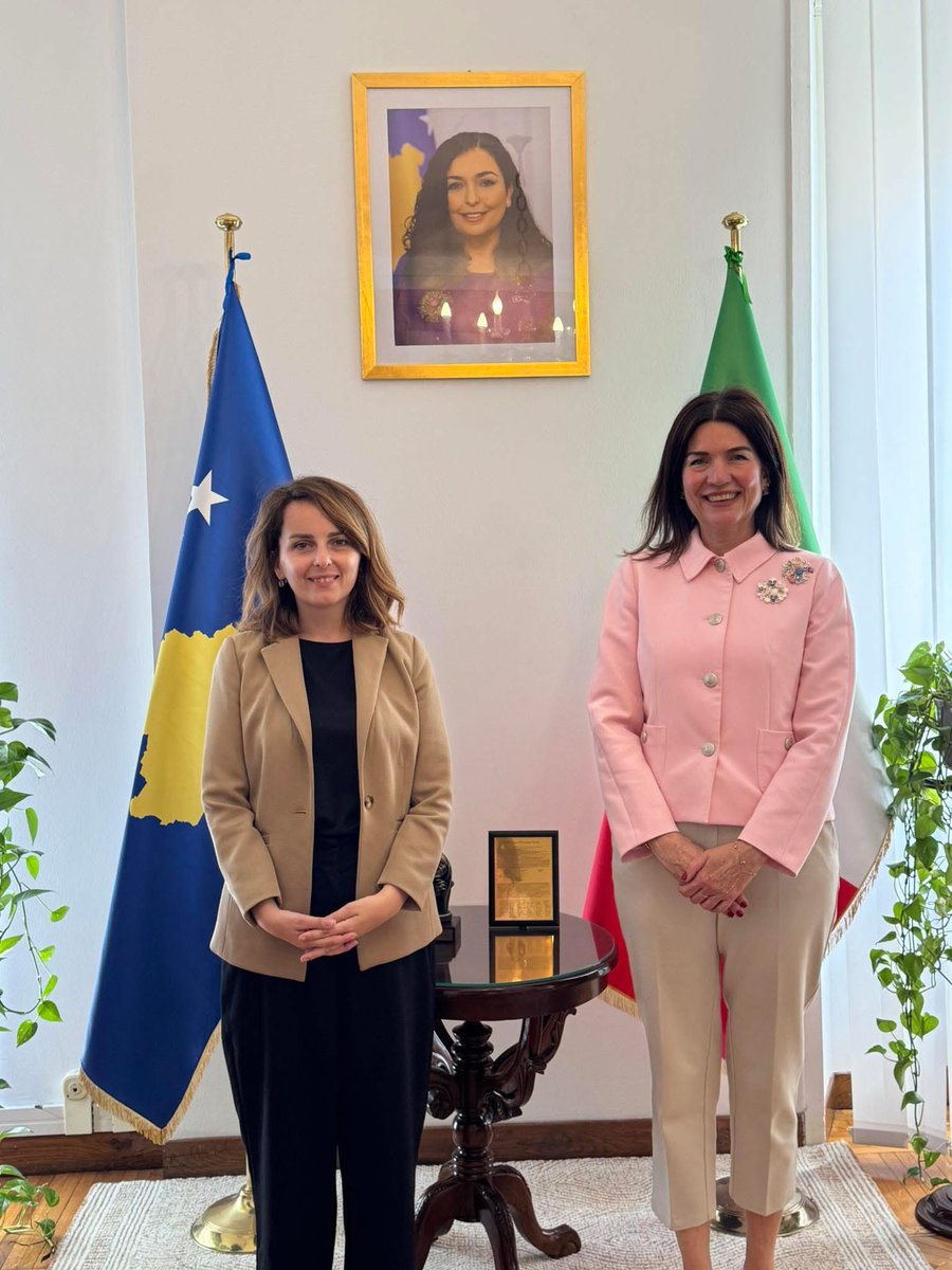 Nita Shala (@nitashala) on Twitter photo Had the pleasure of welcoming the Ambassador of the Republic of Türkiye, <a href="/UlgenElif/">Elif Çomoğlu Ülgen</a>, to our Embassy. We discussed deepening cooperation between Kosovo and Türkiye and further strengthening the friendly ties that unite us. Looking forward to our collaboration in Italy! 🇽🇰🇹🇷🇮🇹 Had the pleasure of welcoming the Ambassador of the Republic of Türkiye, <a href="/UlgenElif/">Elif Çomoğlu Ülgen</a>, to our Embassy. We discussed deepening cooperation between Kosovo and Türkiye and further strengthening the friendly ties that unite us. Looking forward to our collaboration in Italy! 🇽🇰🇹🇷🇮🇹