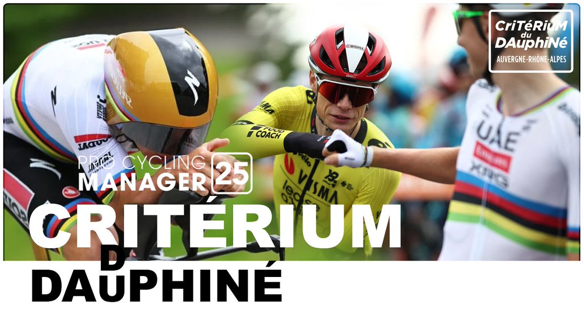 Critérium du Dauphiné 2025 | Pro Cycling Manager 25 
FRIDAY 17:00 (CET) 🔑#GIVEAWAY🔑 
📷RT + Follow <a href="/LMProCyclingBE/">LM ProCyclingBE</a>
📷ABO @ youtube.com/@LMprocyclingBE 🔔
Beleef het mee en mis het de🔑niet!!!
#Dauphiné #cycling #PCM25 #wielrennen #koers