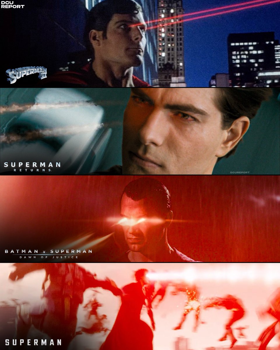 Heat vision in #Superman films throughout the years 🔥