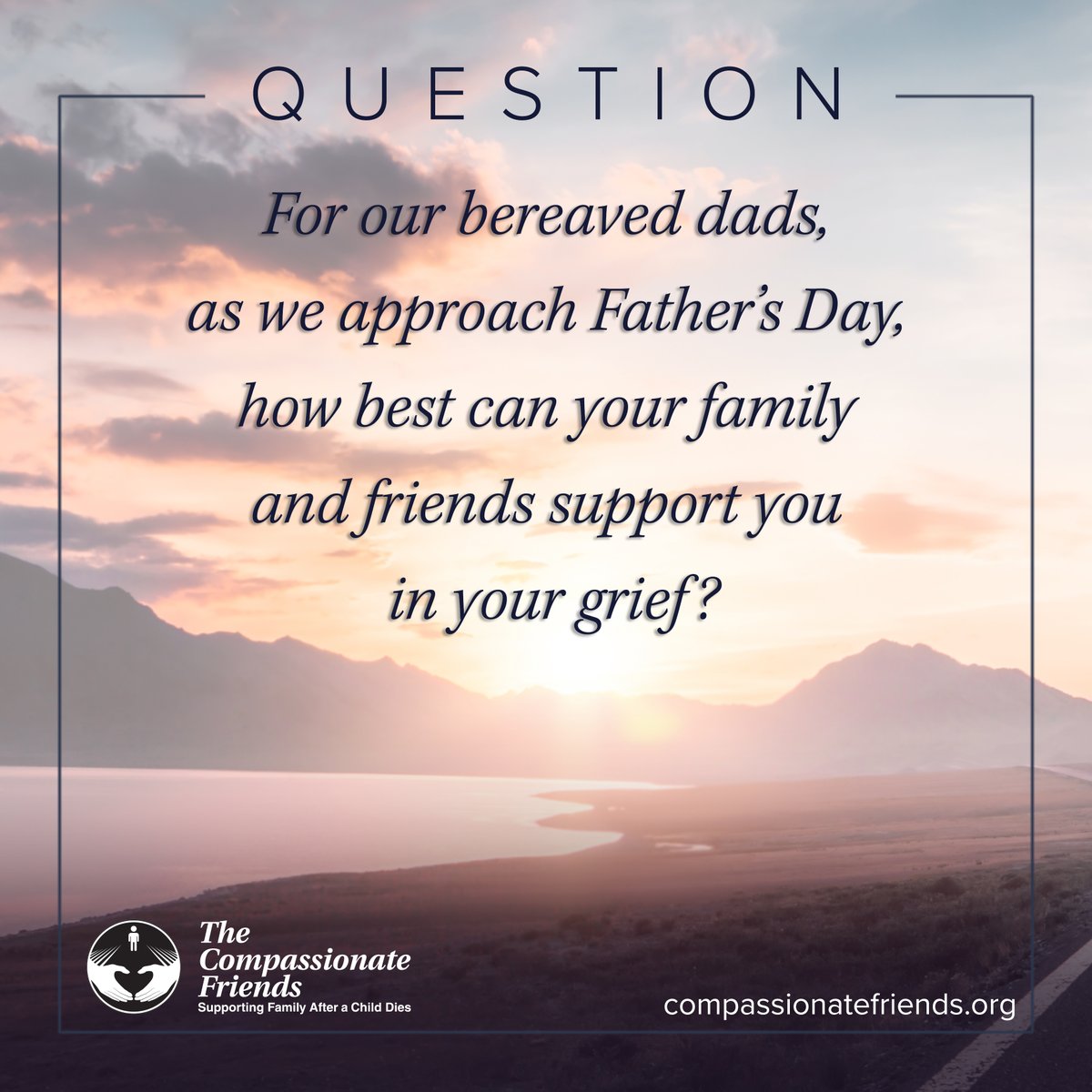 We would love for our TCF community to share their thoughts to our question, "For our bereaved dads, as we approach Father’s Day, how best can your family and friends support you in your grief?"
#GriefSupport #GriefCommunity