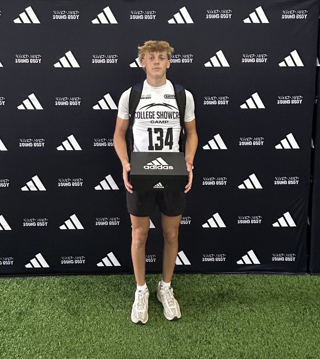 Thank you <a href="/smsbacademy/">SoundMind SoundBody®</a> and <a href="/adidas/">adidas</a> for the cleats at the <a href="/TSUTigersFB/">Tennessee State Football</a> camp. See yall tomorrow for day 2!!

<a href="/adidasFballUS/">adidas US Football</a> <a href="/NatlPlaymkrsAca/">NatlPlaymkersAcademy</a> <a href="/NCEC_Recruiting/">NPA</a> <a href="/thewideoutcrew/">The WideOutCrew</a> <a href="/BuckFitz/">NPA/SUPERMAX 100</a> <a href="/jaxon_rose8/">Jaxon Rose</a> <a href="/AprilWatkins31/">April Watkins</a> <a href="/Hunter_DeNote/">Hunter DeNote</a> <a href="/CodyMac_FB/">Cody McCallister</a> <a href="/CSmithScout/">Chris Smith</a> <a href="/CWilson_1Shot/">Cedrick Wilson</a>