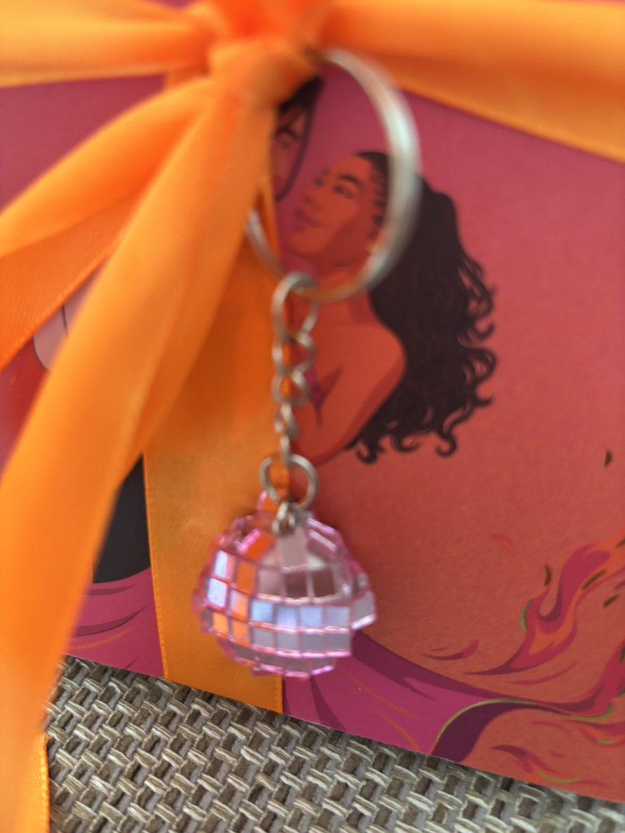 Just look at this exciting #bookpost!! Massive thank you to <a href="/BookMinxSJV/">Sara-Jade Virtue</a> for this gorgeous proof of #Slowburn by the fabulous Oti Mabuse, one to look forward to this September. And would you just look at the glitter ball key ring😍❤️💃📚