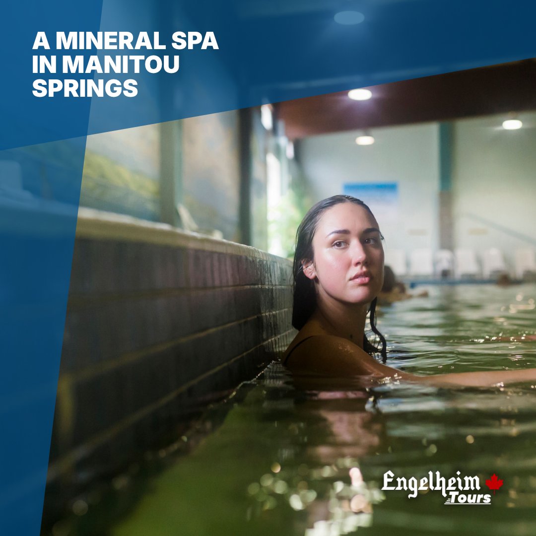 ♨️ Relax in the Mineral Spa of Manitou Springs! 

Features: 
- Luxury bus transportation
- Day pass to the spa
- Professional Tour director

Visit engelheimtours.ca/tours/manitou-… or call (306)566-9300