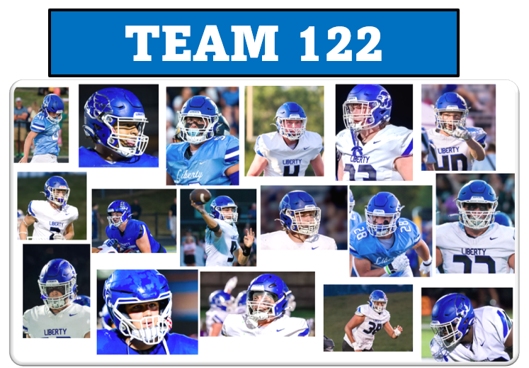 Since 1903, Liberty HS has placed 121 teams on the gridiron!   NOW comes..............TEAM 122!   
Support TEAM 122 and register to play golf, sponsor or donate to the 3rd Annual Liberty QB Club Football Golf Tournament! All proceeds from this event will exclusively fund and