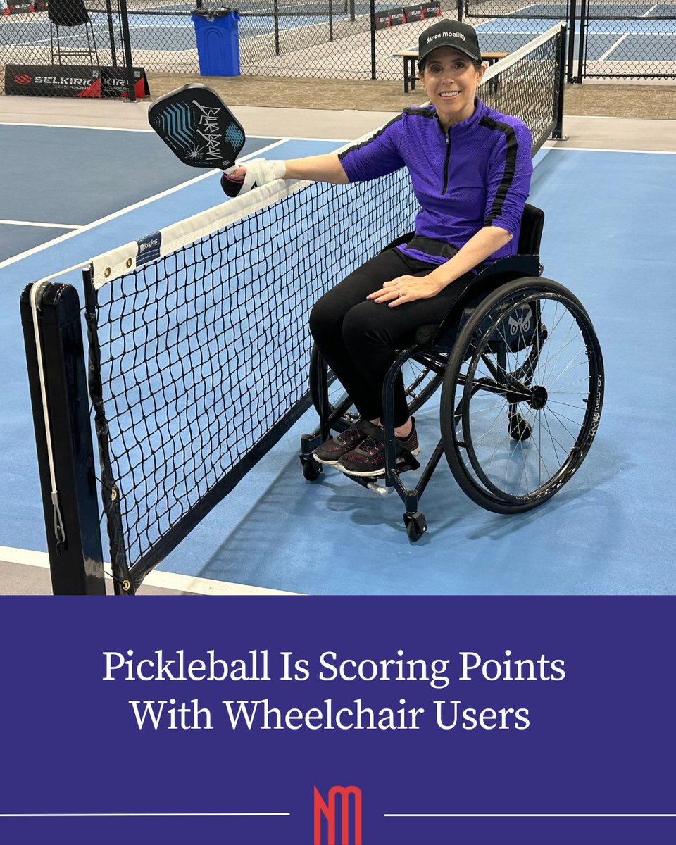 NewMobilityMag's tweet image. Cheryl Angelelli tries out Pickleball and finds that the smaller court, light paddles and ease of getting the ball over the net make it a particularly fun and accessible sport for wheelchair users.
newmobility.com/wheelchair-pic…