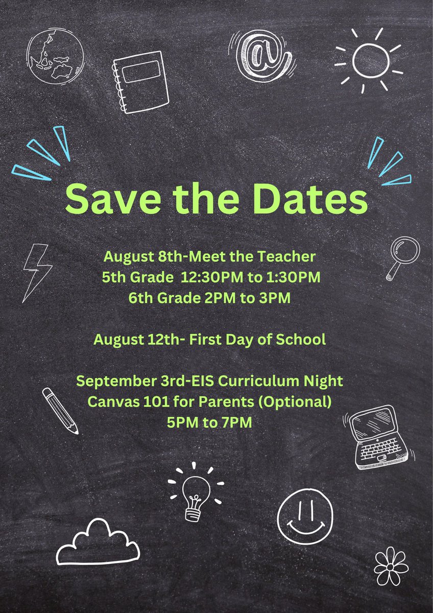We hope everyone is enjoying their Summer.  Here are Eubanks Intermediate School Back to School dates. <a href="/EubanksDragons/">Eubanks Intermediate</a>