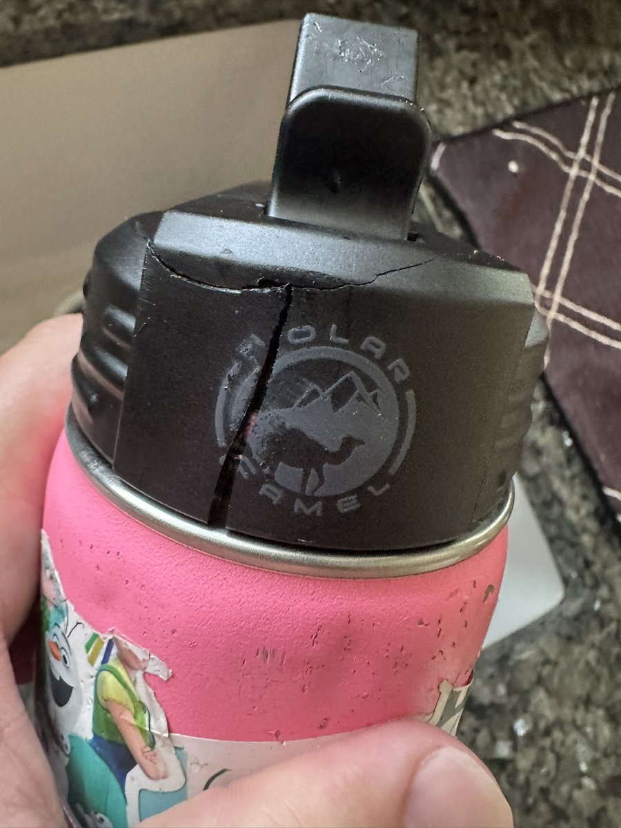 chadgarland's tweet image. Polar Camels are supposed to be “high endurance,” but the lids seem to break the first time a kid drops it. $8 to replace ‘em every time seems outrageous, given how brittle they are, @jdsindustries.