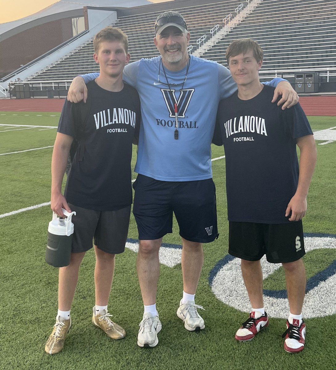 Great picture after good work at <a href="/NovaFootball/">Villanova Football</a> Camp for Carson Abbato and Chris Raub. Pictured with Coach <a href="/devine_sean/">Sean Devine</a> 
#609
#RamPride🐏✌️🏈🖤💛🇺🇲 <a href="/SRHS_FB/">Southern Regional Football</a> <a href="/RamCampFootball/">Ram Camp</a> 
#CampCurcuit @PatriotLeagueFB <a href="/LFFStadium/">Lincoln Financial Field</a> <a href="/Pontifex/">Pope Leo XIV</a> <a href="/RamsDC32/">Matt Abbato</a> <a href="/SMelega/">Steve Melega</a> <a href="/statu287/">Stephen Tatur</a>