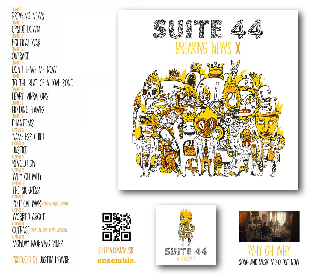 The #BreakingNews (10th Anniversary Edition) tracklist is here. 🗞️ Original album. Demos. Lost cuts. Commentary. One new song. Available June 13 on streaming, digital + vinyl. Pre-order/save through QR code or here: s44.lnk.to/BN10