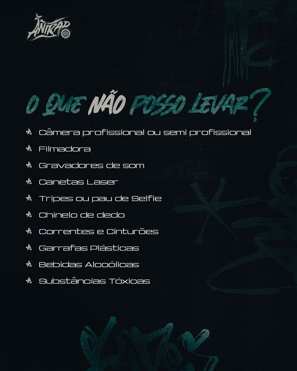 PortalAniRap's tweet photo. Ei você 🫵 você mesmo que vai em algum dos shows da #AniTour

Se liga em coisas que você precisa saber antes de ir ao show 👇

– Onde vendem os ingressos 
– Collabs
– O que não pode levar no show https://t.co/zeFDVrbVIX
