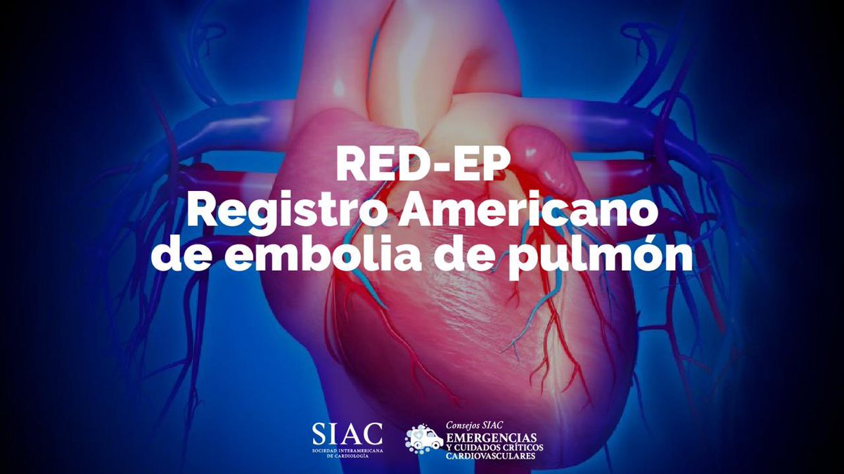 🩺🌎 ¡Abierto el Registro Americano de Embolia Pulmonar!

Una iniciativa  para caracterizar el manejo real de la EP de riesgo intermedio-alto y alto en nuestra región. Incluye estrategias de reperfusión, evolución clínica y perfiles terapéuticos.

🗓️ Junio a noviembre
📩