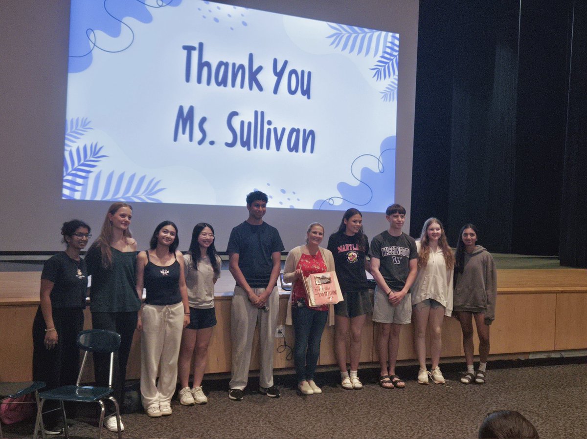 Thank you, Ms. Sullivan, for the positivity, guidance, and heart you brought to our school every day. Your presence has shaped our school in ways that will be remembered for years to come. We are so grateful, and we'll miss you deeply! 💙⏰️#ThankYouMsSullivan