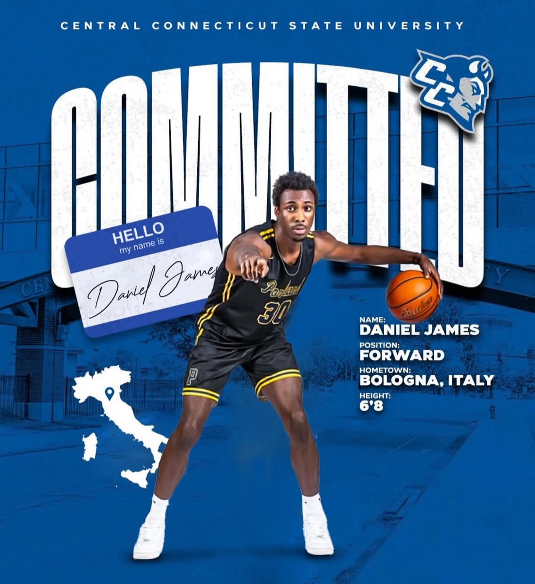 Portland CC Men's Basketball (@portlandccmbb) on Twitter photo Congrats to <a href="/DanielJame38981/">Daniel James ๐ฎ๐น</a> on his commitment to NCAA D1 program <a href="/CCSU_MBB/">CCSU Menโs Basketball</a> #wegetplayersout Congrats to <a href="/DanielJame38981/">Daniel James ๐ฎ๐น</a> on his commitment to NCAA D1 program <a href="/CCSU_MBB/">CCSU Menโs Basketball</a> #wegetplayersout