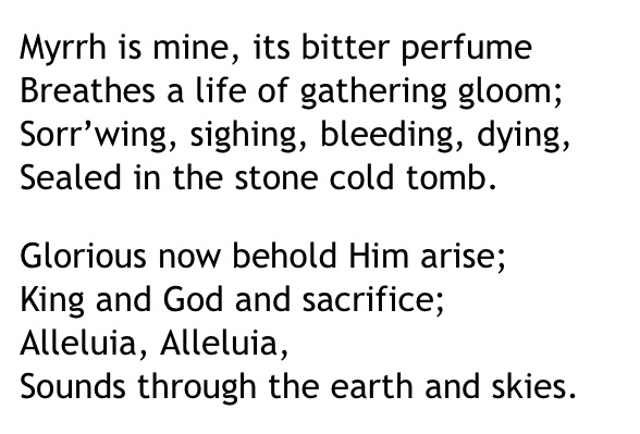 i’ve had we three kings stuck in my head all day, but just the goth part: