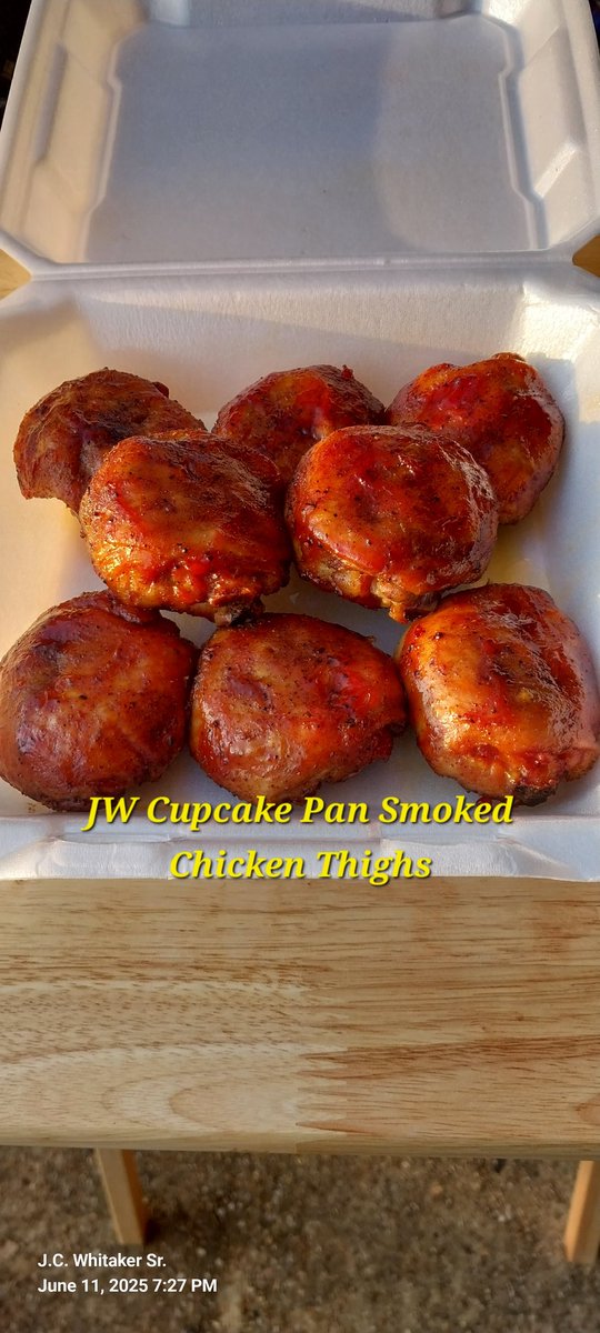 I just recently pulled these off the Smoker.
They were a little time consuming trimming them up to fit into the Muffin Pans. 
I will give it another shot next week to see how I can improve them. Their nice juicy and with a bite thru skin which is really important to me in