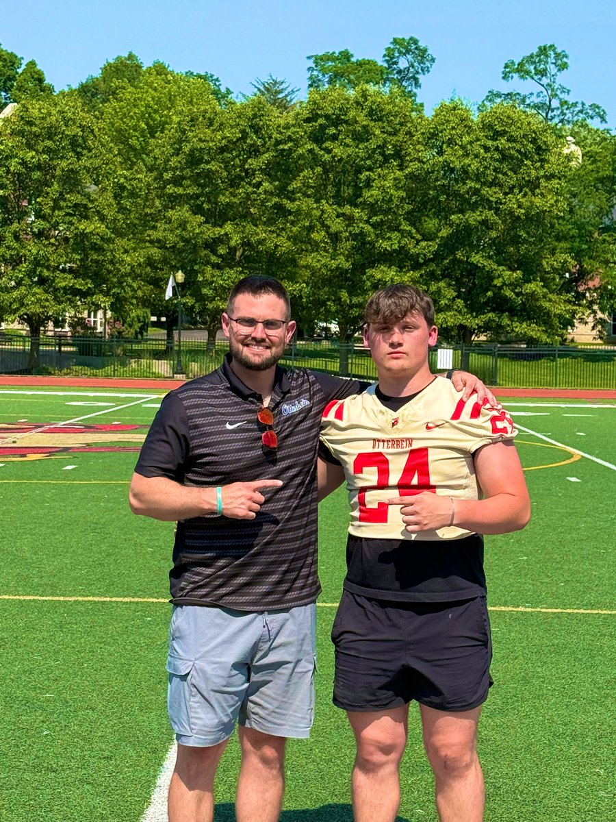 AustinHill247's tweet photo. Thanks to @CoachKennedy6_ and the rest of the @Ott_Football coaching staff for having me out on campus! Can’t wait to be back!     @urbanaclimbers https://t.co/ugjotU8MFL