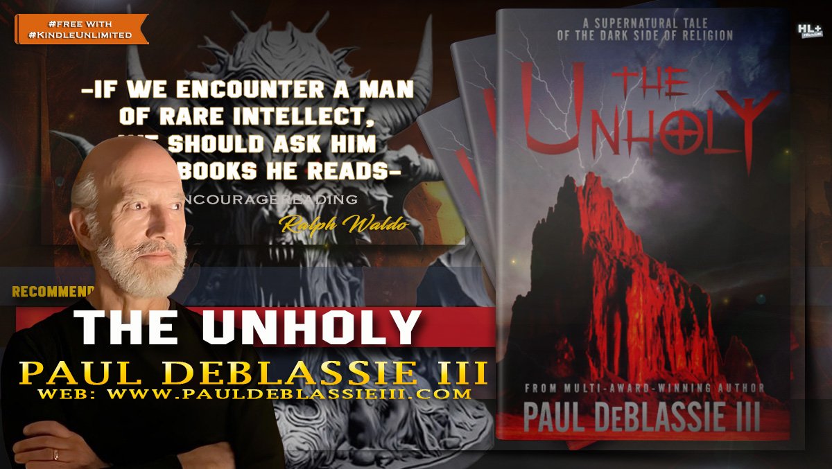 ★★★★★ Paul DeBlassie III’s "The Unholy" reveals the tension between personal destiny and oppressive power, weaving a supernatural thriller filled with mystery, magic, and intrigue.

The Unholy by Paul DeBlassie III. 
Read it now: mybook.to/The-Unholy
Web: