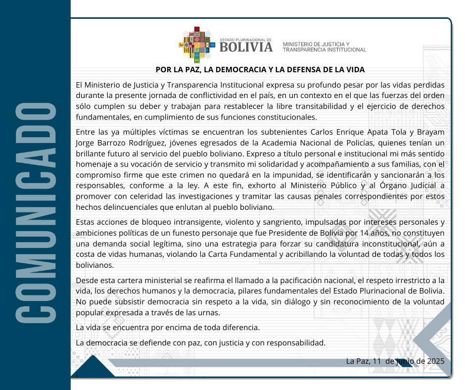 Viceministerio de Transparencia, SJ y DDHH tweet media