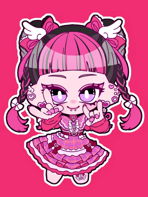 今回のGTAギャルも TikTokで見かけたやつ作ろうと思って描いてたんだけど超かわいいから普通に載せちゃう #KAWAIICLUB #鬼ヶ谷展