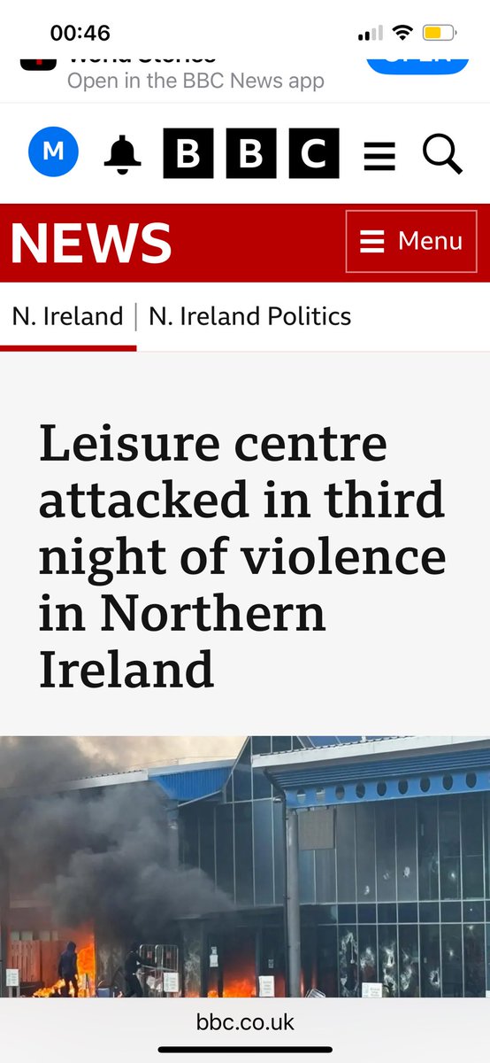 Seán Mag Uidhir (@seanmaguidhir17) on Twitter photo .<a href="/BBCNewsNI/">BBC News NI</a> three days into racist attacks can’t bring themselves to use the word ‘racist violence’ in a headline. Why? You’d think the leisure centre was the target here rather than the victims. It’s dishonest, it’s a refusal to call out racist violence. .<a href="/BBCNewsNI/">BBC News NI</a> three days into racist attacks can’t bring themselves to use the word ‘racist violence’ in a headline. Why? You’d think the leisure centre was the target here rather than the victims. It’s dishonest, it’s a refusal to call out racist violence.