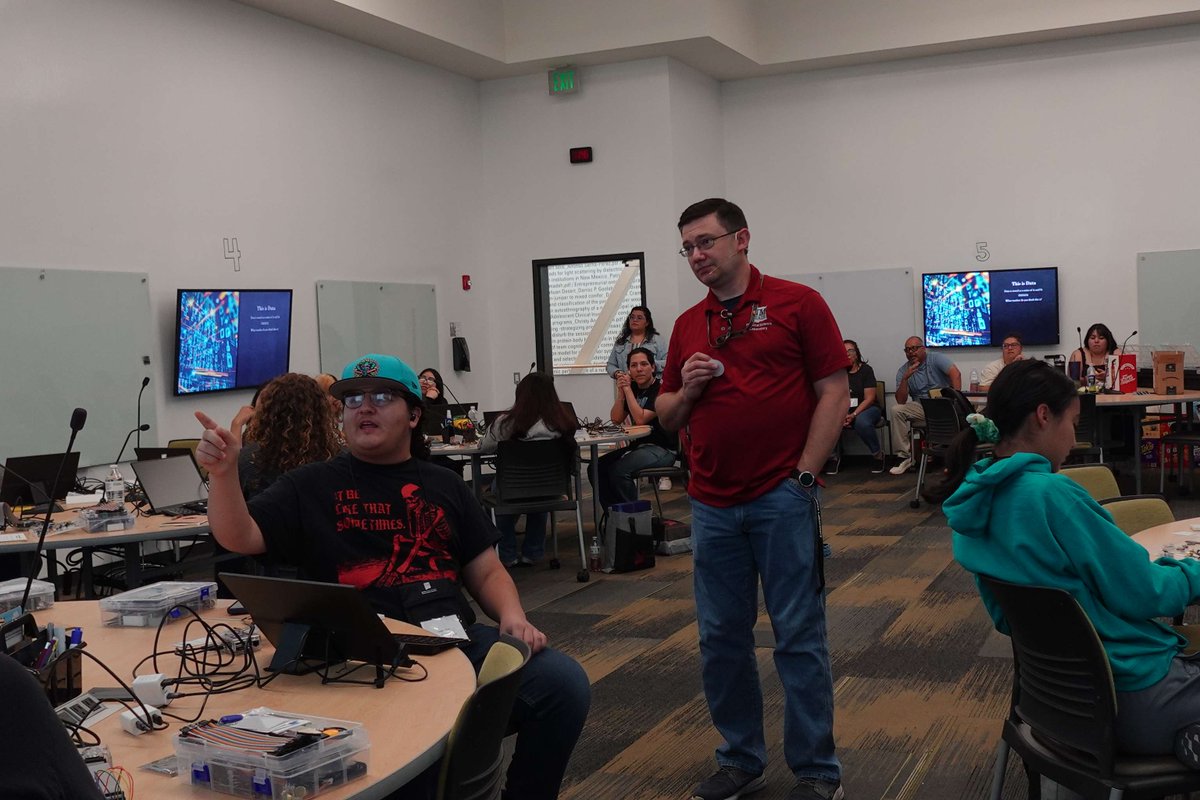 PSLNMState's tweet image. The final member of the STEM Mavericks team is PSL’s Stephen Moreno, the program’s lead instructor since its start. He’s played a key role in shaping it—developing much of the curriculum himself. In his words, “STEM Mavericks is a true passion project. @dodcdao @NMSU_engineer