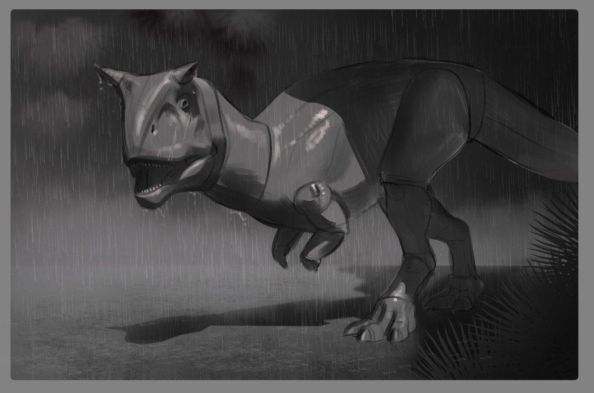 dinodanicus's tweet image. The process pics for my #carnotaurus #illustration.
#dinosaur #paleoart #paleontology #prehistoric #rain #JurassicWorld #JurassicPark #creaturedesign