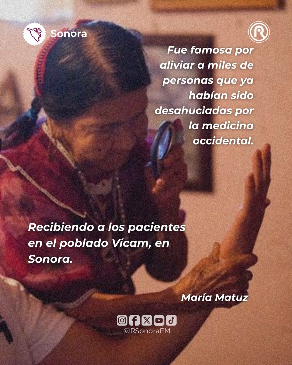 RSonoraFM's tweet photo. Así como Pachita representó el misticismo del centro del país, María Matuz encarnó la fuerza sanadora del desierto sonorense.🌵
#Curaciones #Sonora #Yaqui #Pachita #MaríaMatuz #Curanderos
-KSY https://t.co/4xaGh5Fm8q