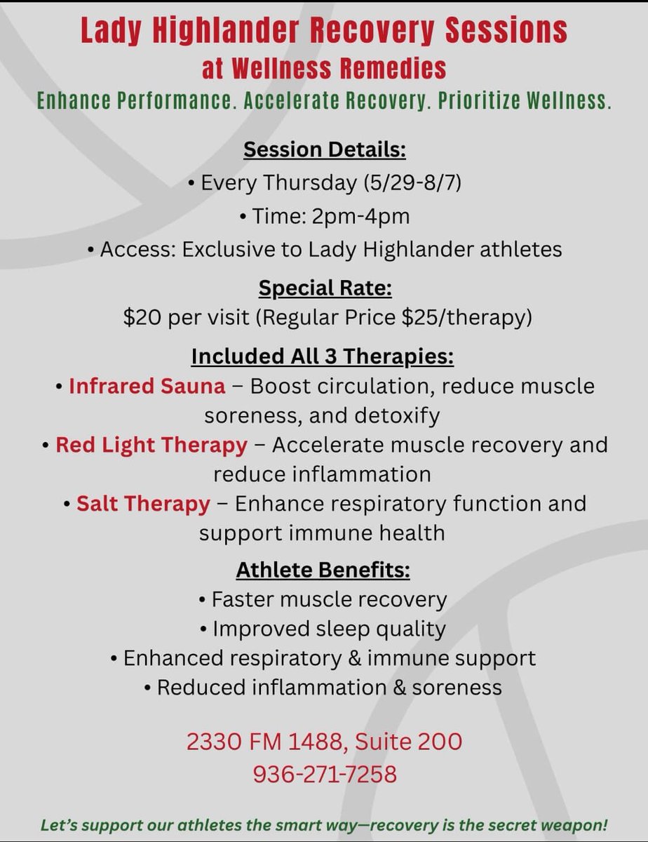 LadyHighlanderBB (@ladyhighlanders) on Twitter photo Just reminding all Lady Highlander athletes tomorrow is #LadyHighlanderThursday at #WellnessRemedies Your body will thank you! See the flyer for deets! <a href="/twhsgirlsoccer/">LadyHighlanderSoccer</a> <a href="/TWHSSoftball/">TWHS Softball</a> <a href="/TWHSVolleyball/">TWHS Volleyball</a> <a href="/MCCGirlsBball/">McC Girls Basketball</a> <a href="/HighlanderSpeed/">Highlander Speed</a> Just reminding all Lady Highlander athletes tomorrow is #LadyHighlanderThursday at #WellnessRemedies Your body will thank you! See the flyer for deets! <a href="/twhsgirlsoccer/">LadyHighlanderSoccer</a> <a href="/TWHSSoftball/">TWHS Softball</a> <a href="/TWHSVolleyball/">TWHS Volleyball</a> <a href="/MCCGirlsBball/">McC Girls Basketball</a> <a href="/HighlanderSpeed/">Highlander Speed</a>