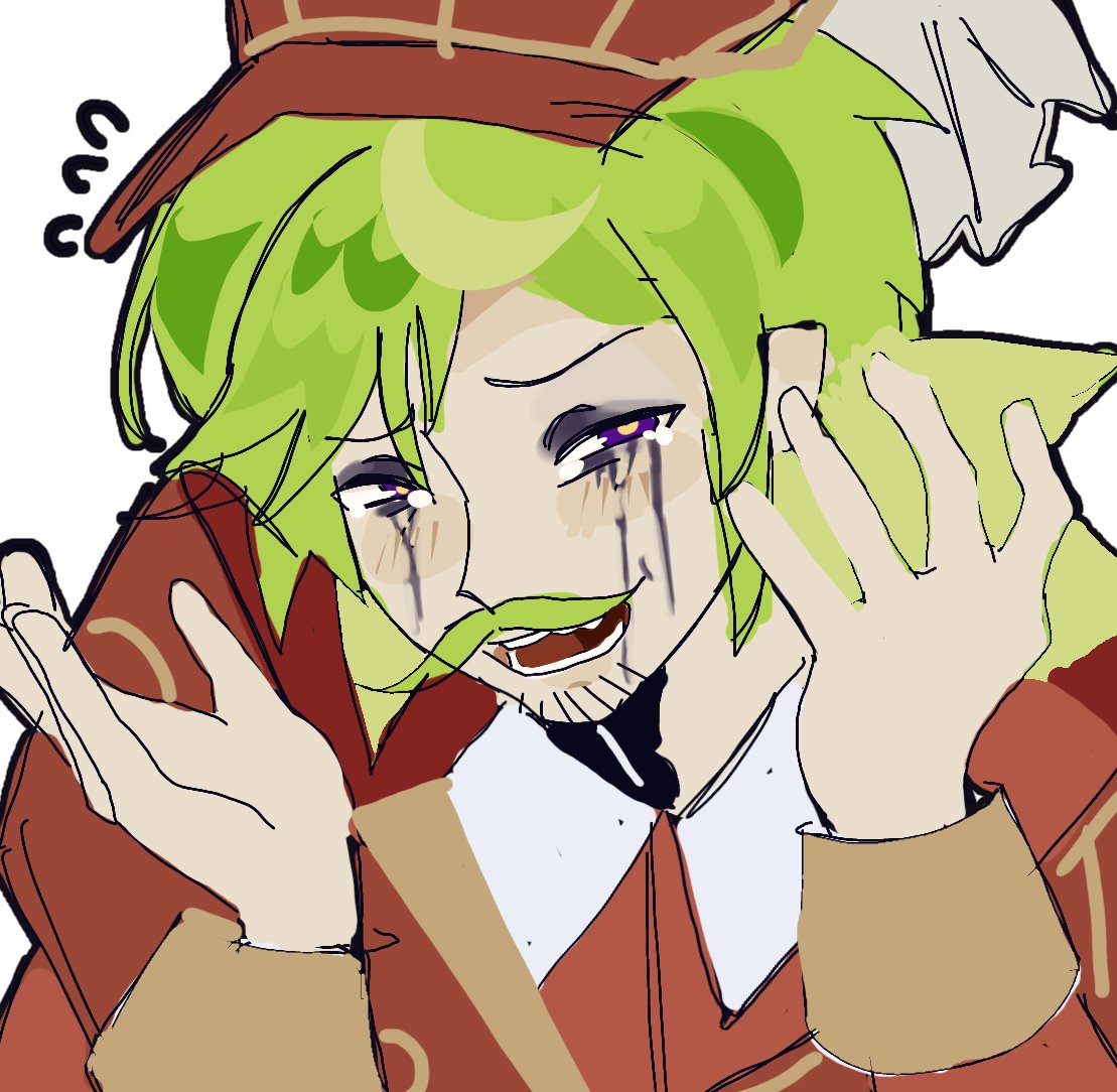 thegrassyparade's tweet photo. // messed up makeup . he laughed so hard he cried 

(is there a tag i should use for art help) https://t.co/h08k7AEjLr