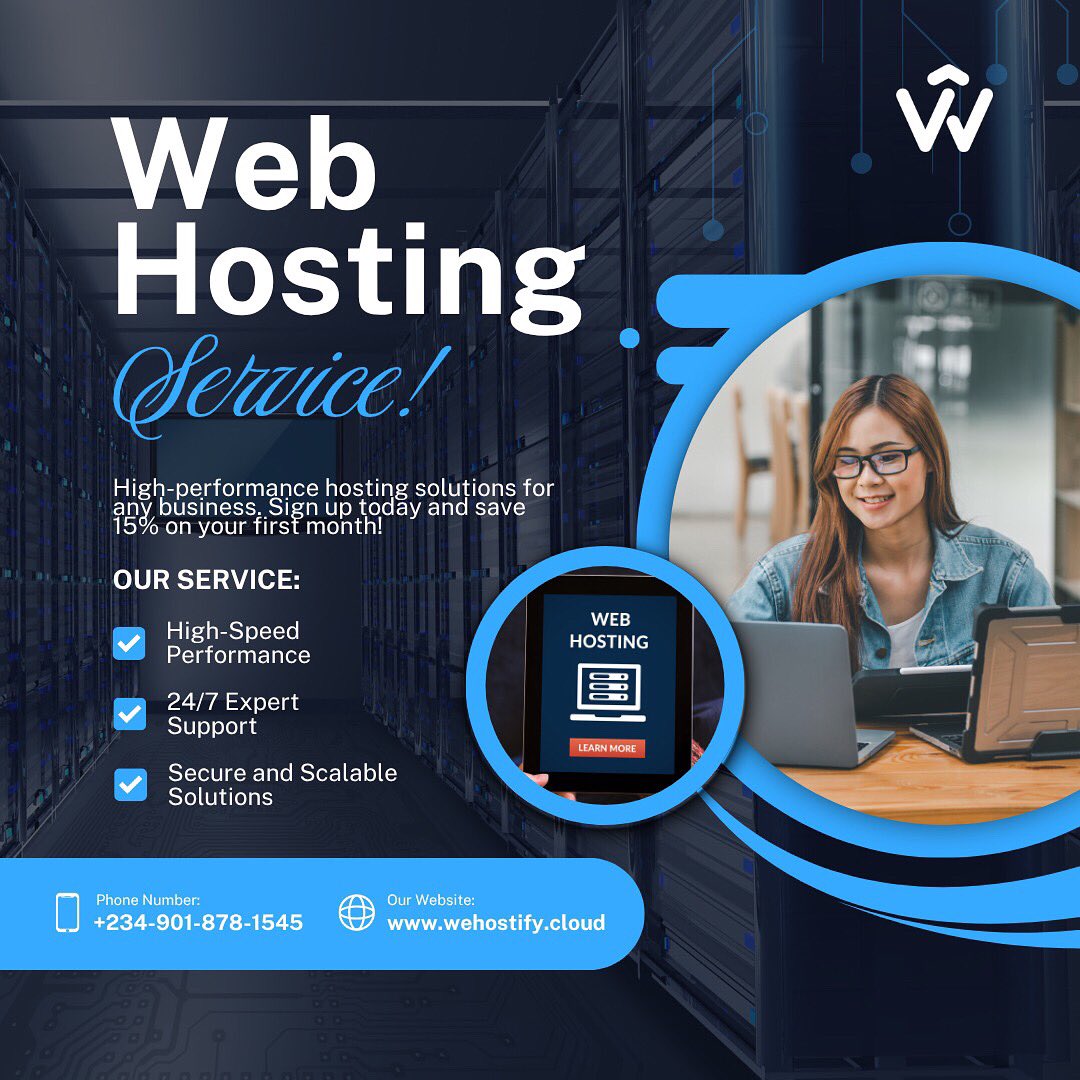wehostifycloud's tweet image. 🚀 Need Reliable Web Hosting?
Power your business with high-speed, secure, and scalable hosting from WeHostify! 🌐
✅ 24/7 Expert Support
✅ High Performance
✅ First Month: 15% OFF!
📞 Call: +234-901-878-1545
🌍 Visit: wehostify.cloud
#WebHosting #WebsiteSolution