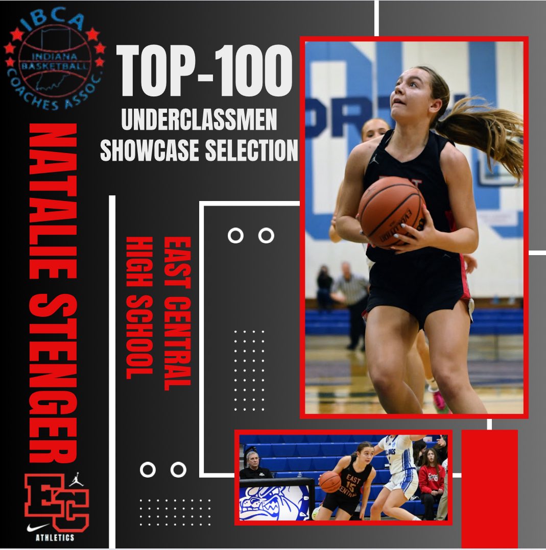 East Central Girls Basketball (@eastcentralgbb) on Twitter photo Good luck to <a href="/natalie_steng/">Natalie Stenger</a> (Soph.)at the Indiana Basketball Coaches Association Top-100 invite-only showcase event tomorrow afternoon at Ben Davis HS.
Well deserved & good luck! Good luck to <a href="/natalie_steng/">Natalie Stenger</a> (Soph.)at the Indiana Basketball Coaches Association Top-100 invite-only showcase event tomorrow afternoon at Ben Davis HS.
Well deserved & good luck!