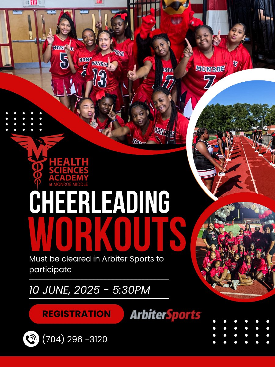 HSA at Monroe Middle School (@hsamonroemiddle) on Twitter photo #middleschool #athletics #football #cheerleading <a href="/ucpsathletics/">Mike Johnson 👩👧👧👨🔧⛪🏀🎾🐕⛳🇺🇸</a> @ucpsnc @aghoulihan #middleschool #athletics #football #cheerleading <a href="/ucpsathletics/">Mike Johnson 👩👧👧👨🔧⛪🏀🎾🐕⛳🇺🇸</a> @ucpsnc @aghoulihan