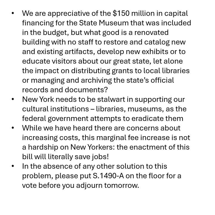 PEFDIV194's tweet photo. Advocacy Alert 🚨

Members , friends, family, and union siblings, our members in the Office of Cultural Ed. need our help. If you are a NYS Resident, please contact Sen. Andrea Stewart-Cousins and ask that she put S.1490-A on the floor before session ends TOMORROW NIGHT! https://t.co/K1YrCknvvn