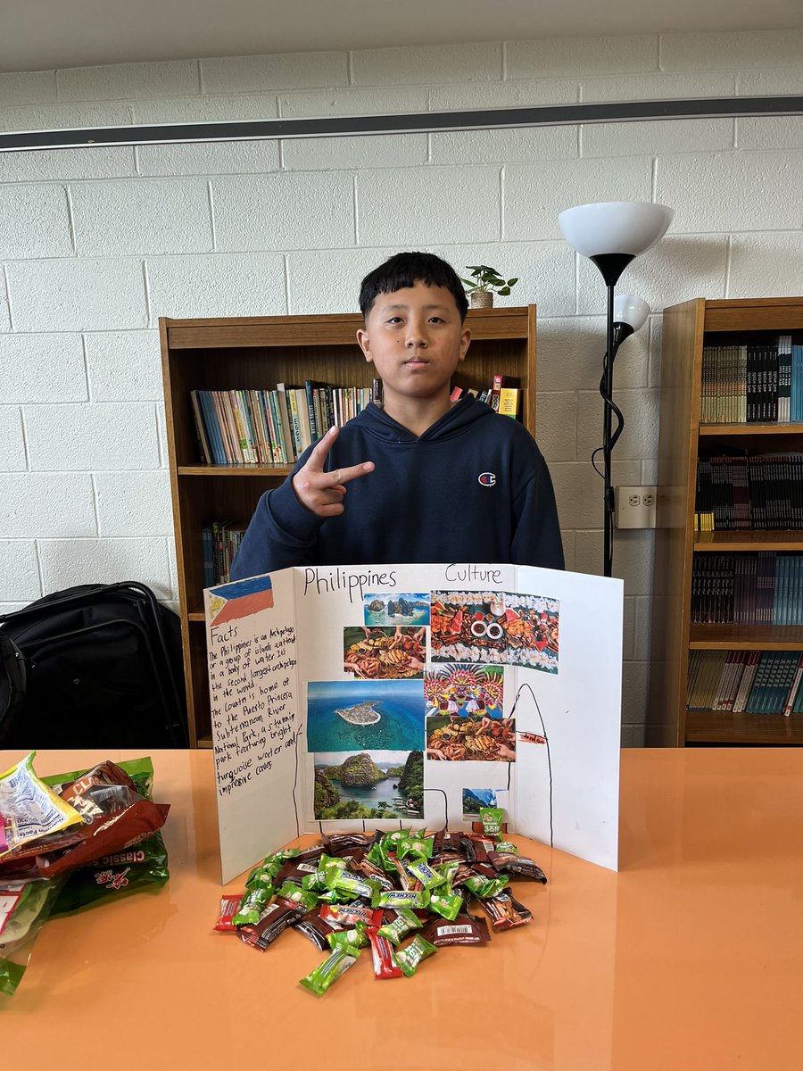 MsDempseyESL's tweet image. “Multilingual Voices: Narrative Writing” project✅

ESL 1 and 2 created original narrative pieces that embodied their experience living in another country. They presented these along with posters to teach other students and teachers a little about their culture or country! 🌎