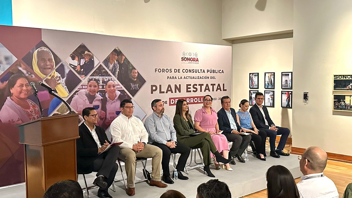 Con el liderazgo del Gobernador @alfonsodurazo, Sonora avanza hacia decisiones más equitativas y prósperas. Participé esta mañana en los Foros de Consulta Pública para la actualización del Plan Estatal de Desarrollo 2022-2027, un espacio de participación y construcción colectiva.