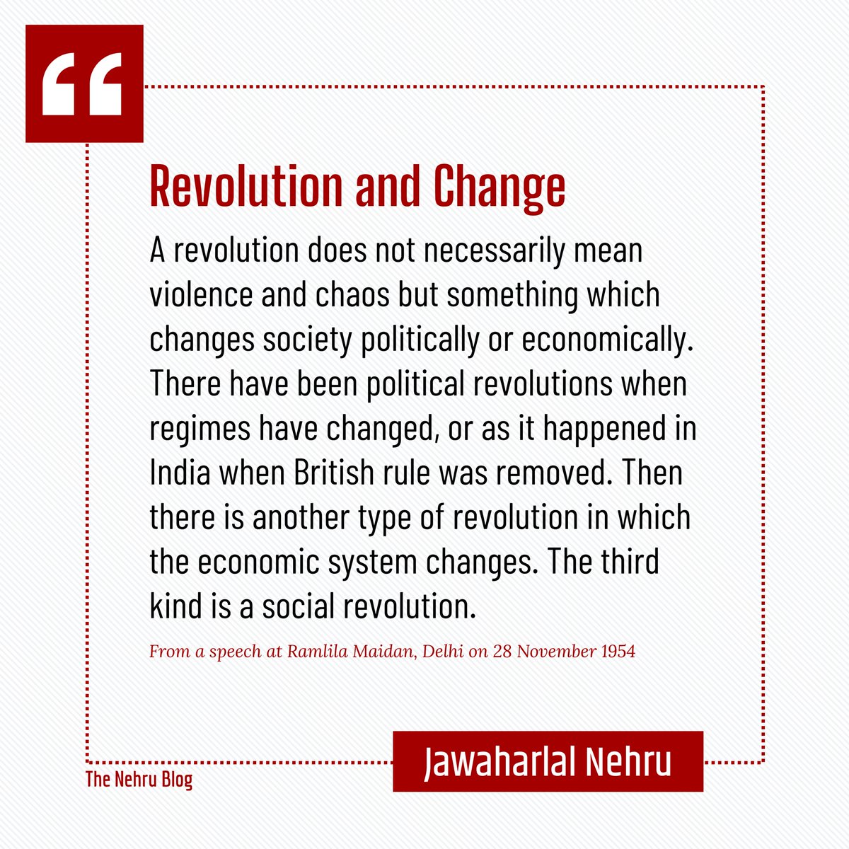 On Revolution and Change....