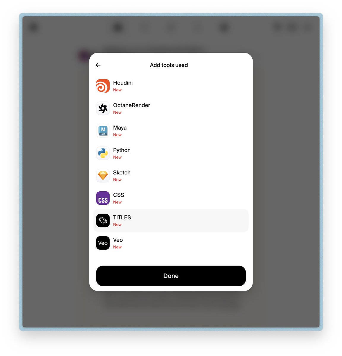 You can now tag @titlesxyz as the creative tool you used to make something when publishing on @rodeo