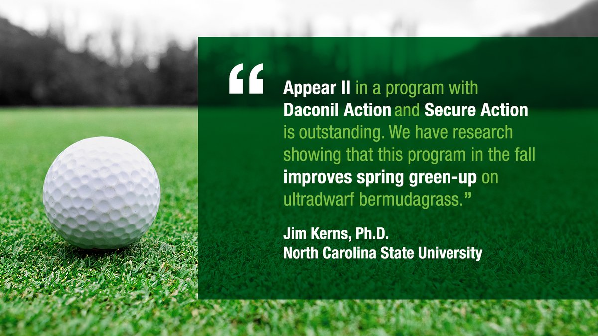 You deserve a better green ✅

With #AppearII fungicide you can achieve enhanced turf quality, increased disease control, turf safety and more. 

Ask for #AppearII: bit.ly/45lots2