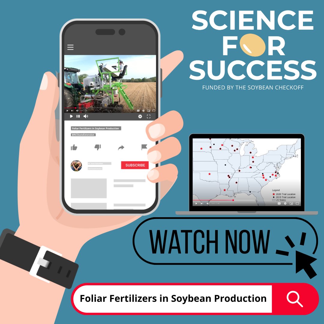 Science for Success (@soybeanscience1) on Twitter photo Curious about how foliar fertilizers impact soybean yields? We tested foliar fertilizer products at 46 sites across 16 states. This 2-minute video by @EGMatcham breaks it down—fast.
Watch now: ow.ly/ufCX50W1erL Curious about how foliar fertilizers impact soybean yields? We tested foliar fertilizer products at 46 sites across 16 states. This 2-minute video by @EGMatcham breaks it down—fast.
Watch now: ow.ly/ufCX50W1erL