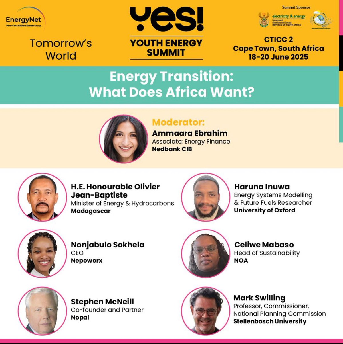 HarounMuhammed's tweet photo. Excited to speak at #YES25 in Cape Town nxt week—the world’s largest youth energy summit! 

I’ll be sharing my YES! success story, joining leaders to discuss Africa’s energy transition, &amp; spotlighting my Oxford research on energy systems. 

Attending YES this year? Let’s connect! https://t.co/AiRoKUPXOm
