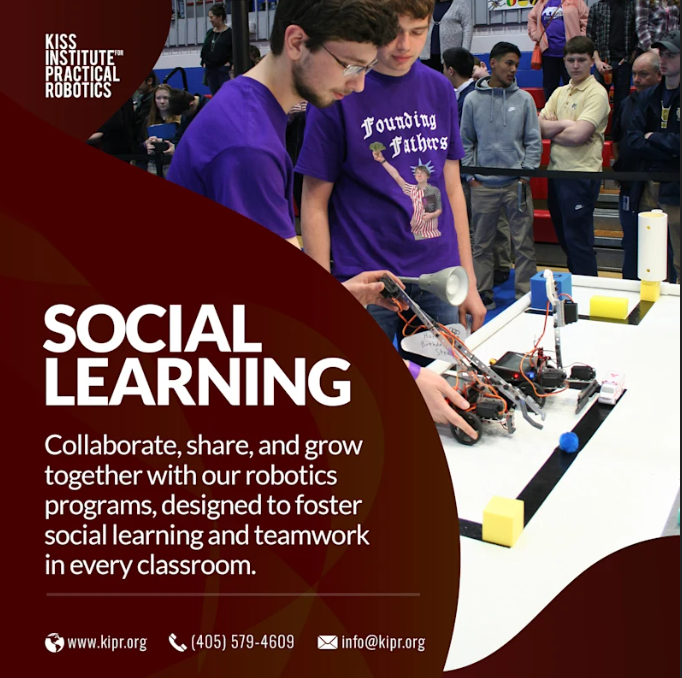 Social learning is a powerful educational tool, allowing students to gain knowledge through interaction, collaboration, and shared experiences. 

Visit kipr.org today to learn more about how to get involved!