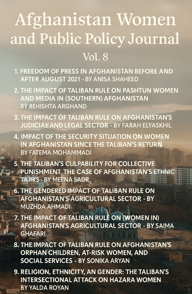 Since August 2021, Afghan women have been the first to lose their rights—and the last to be heard.  

Volume 8 of DROPS Women and Public Policy Journal is a bold attempt to change that.  

Insights. Critiques. Pathways Forward -- 9 articles by Afghan women experts.  

📖 Read