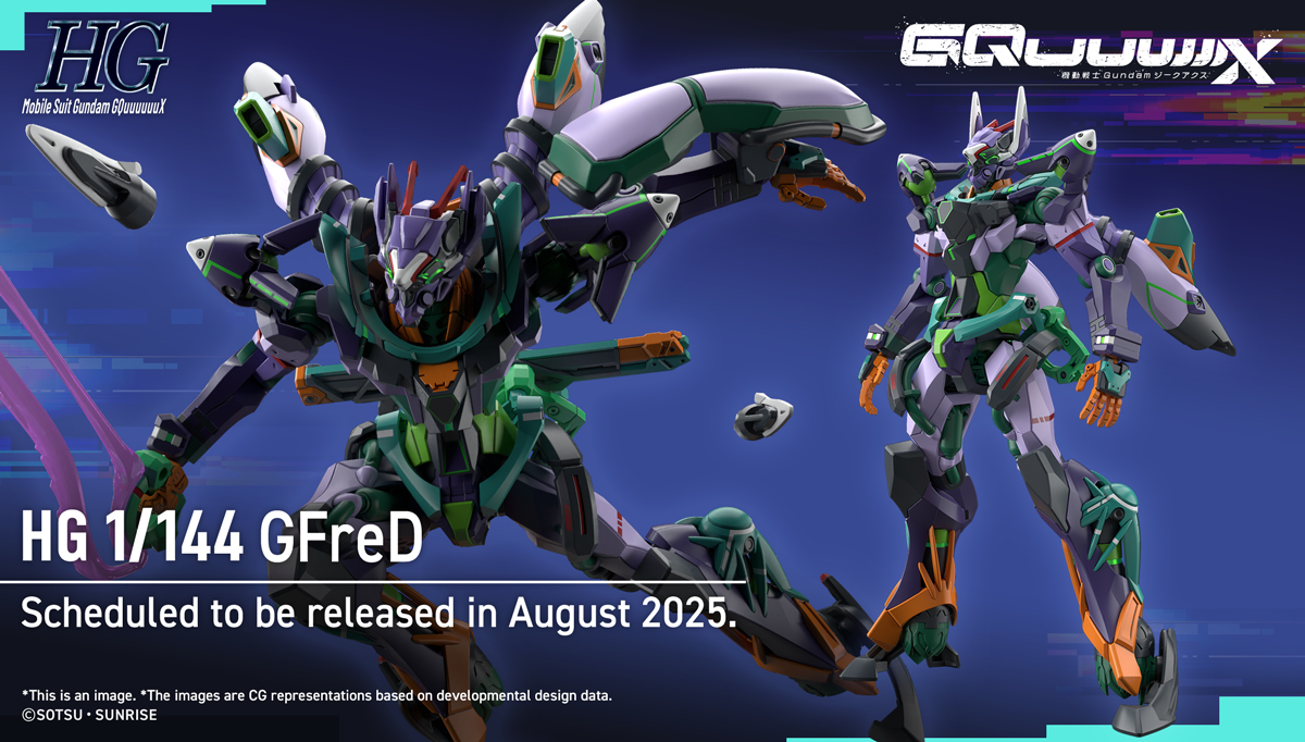 ✨NEW INFORMATION✨
From Mobile Suit Gundam GQuuuuuuX,  GFreD joined as HG brand!
HG 1/144 GFreD

Scheduled to launch in August 2025

Click here, GUNPLA Official Website▼
en.gundam.info/content/gquuuu…

▼Watch Exclusively on Prime Video
amazon.com/Mobile-Suit-Gu…

#GUNPLA #GQuuuuuuX