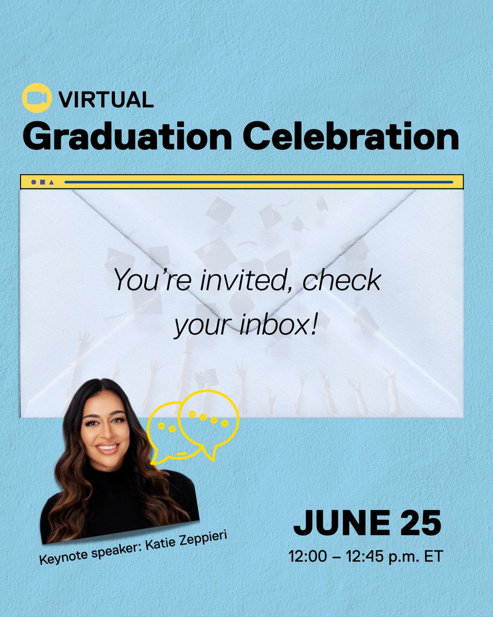 Graduation season is in full swing and whether you’re in our community of learners working towards your certificate, just graduated from your program, or a member of our alumni — you're invited to celebrate with us! 🎓

Your official invite is in your TMU inbox – RSVP to join us.